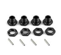 Composants Auto RC Compatible avec Arrma pour Infraction pour Illimité pour Felony pour Typhon 1/7 1/8 RC Pièces De Voiture en Métal 17mm Adaptateur Moyeu Hexagonal Roue Écrou(Black)