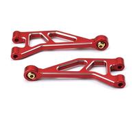 Composants Auto RC Compatible avec ARRMA pour Mini pour Kraton 1/16 RC, Pièces De Mise À Niveau De Voiture, Accessoires De Remplacement, Kit De Bras Supérieur Arrière en Métal(Red)