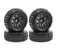 Composants Auto RC Compatible avec Arrma pour Typhon pour Grom 1/18 RC, Pièces De Mise À Niveau De Voiture, Matériau Spécial, 4 Pièces, Pneu De 69mm, Hex De 12mm(Black)