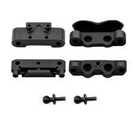 Composants Auto RC Compatible avec Losi Micro B T 1/24 1/28 RC, Cloison Avant Et Supports De Broches Arrière, Ensemble en Métal Aluminium Pièces Mise À Niveau Voiture(Black)