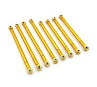 Composants Auto RC Compatible avec MN86S MN86 MN86KS MN86K pour MN G500 1/12 RC Voitures Pièces De Mise À Niveau Accessoires Ensemble 8 Pièces Tige De Traction Bielle en Métal(Yellow)