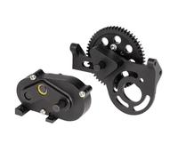 Composants Auto RC Compatible avec Sherpa 1/10 RC Voiture Pièces Upgrade Ensemble Support Moteur Avant Boîte De Transfert Overdrive avec Pignon Droit 56T en Delrin(Black)