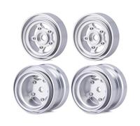 Composants Auto RC Compatible avec Tamiya pour Hornet Frog Sand Scorcher Grasshopper 1/10 RC Car Parts, Moyeu De Jante De Roue Avant Et Arrière en Aluminium avec Verrouillage(Silver)