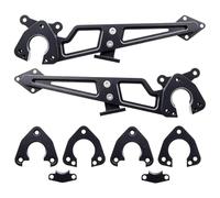 Composants Auto RC Compatible avec Tamiya pour Super Clod Buster Bullhead 1/10 RC, Pièces De Mise À Niveau De Voiture, Tiges De Traction en Aluminium, Bras De Traction CB2108 2 Pièces(Black)