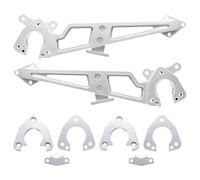 Composants Auto RC Compatible avec Tamiya pour Super Clod Buster Bullhead 1/10 RC, Pièces De Mise À Niveau De Voiture, Tiges De Traction en Aluminium, Bras De Traction CB2108 2 Pièces(Silver)