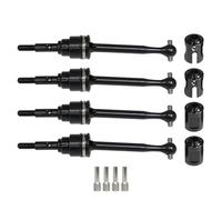 Composants Auto RC Compatible avec Traxxas pour Mini pour Maxx BL-2s 107154-1 1/16 Pièces De Mise À Niveau De Voiture RC 4 Pièces Arbres D'entraînement CVD en Acier Inoxydable 102mm(Black)