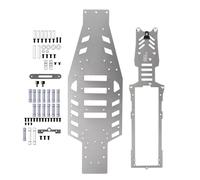 Composants Auto RC Compatible avec Traxxas pour Rustler pour VXL pour Bandit pour VXL 2WD 1/10 RC Car Parts Kit De Châssis Inférieur Supérieur en Alliage D'aluminium(Silver)
