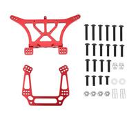 Composants Auto RC Compatible avec Traxxas pour Slash pour Rustler pour Bandit 2WD pour Raptor 1/10 RC Pièces De Voiture Tour Choc Avant Et Arrière en Métal 3638 3639(Red)