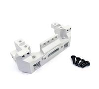 Composants Auto RC Compatible avec Traxxas pour TRX-4 pour TRX4 1/10 RC, Pièces De Mise À Niveau Voiture, Pare-Chocs Avant en Laiton Et Métal, Support Servo Robuste(Silver)