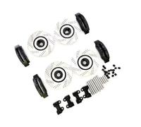 Composants Auto RC Compatible avec Traxxas pour TRX4 pour Defender 1/10 RC Pièces De Mise À Niveau Voiture sur Chenilles Modification Rechange 4 Disques Frein Et Étriers en Alliage(Black)