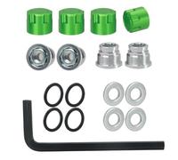 Composants Auto RC Compatible avec TRX4 pour TRX6 pour Axial pour SCX10 90046 pour Redcat pour Tamiya D90 1/10 RC Pièces De Voiture Écrou M4 Capuchon Central Jante Roue(Green)
