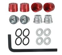 Composants Auto RC Compatible avec TRX4 pour TRX6 pour Axial pour SCX10 90046 pour Redcat pour Tamiya D90 1/10 RC Pièces De Voiture Écrou M4 Capuchon Central Jante Roue(Red)