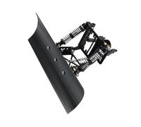 Composants Auto RC Compatible avec Trx4M pour Bronco pour Defender 1/18 RC Voiture Crawler Pièces Upgrade Charrue À Neige Réglable en Aluminium Et Pelle pour Sable Neige(Black)