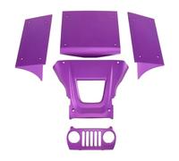 Composants Auto RC Compatible avec Vanquish H10 Optic Sparco Yokohama RTR 1/10 RC, Pièces De Mise À Niveau Voiture Kit Panneaux Plaque Carrosserie en Aluminium(Purple)