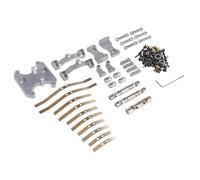 Composants Auto RC Compatible avec WPL B16 B36 1/16 RC Pièces De Mise À Niveau Voiture, Balance Métallique pour Châssis, Balançoire pour Plaque Ressort, Arbre D'entraînement Modifié(Silver)