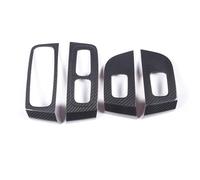 Composants automobiles Véritable Fibre Carbone Garniture Couverture Cadre Panneau Commande Bouton Commutateur Levage Vitre De Voiture Pour Porsche Taycan 2019-2022(Carbon fiber)