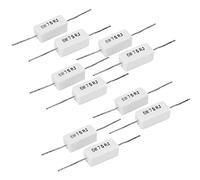 Composants consommateurs d'énergie 10 Pcs Résistances Fixes 5W Watt 7.5 Ohm J Résistances De Puissance En Ciment Céramique Résistance Blanc