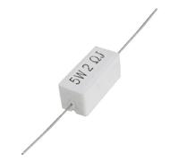 Composants consommateurs d'énergie 10 pièces résistances fixes 5W Watt 2 Ohm 5% résistances céramiques bobinées résistances ciment