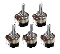 Composants consommateurs d'énergie 5 pièces WH138 potentiomètre potentiomètres à Film de carbone rotatif à tour 5K/10K/20K/22K/50K/100K/250K/500K Ohm résistances variables (Size : 500K Ohm)