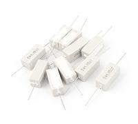 Composants consommateurs d'énergie Aexit Céramique Ciment Résistances Fixes Rectangle Résistance De Puissance 5W Watt 0.05Ohm Résistances Simples 10Pcs Blanc