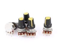 Composants consommateurs d'énergie B10K 10K Résistances Variables Ohm 3 Bornes Audio Rotatif Type B Potentiomètre Pot Potentiomètres 5 Pcs