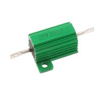 Composants consommateurs d'énergie Green 25 Watt 20 Ohm 5% Résistance bobinée en aluminium (Verde 25 Watt 20 Ohm 5% Aluminio Resistencia de la herida del alambre alojado
