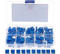 Composants consommateurs d'énergie Relais 100 pièces/boîte 3296W Kit de potentiomètre ajustable multitour résistance Variable de haute précision avec Kit de boîte