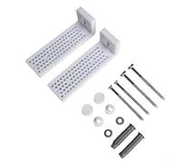 Composants d'ancrage pour cuvette de toilette avec boulons en L en acier inoxydable et couvercles en plastique pour des solutions de montage au sol fiables (L)