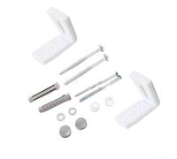 Composants d'ancrage pour cuvette de toilette avec boulons en L en acier inoxydable et couvercles en plastique pour des solutions de montage fiables au sol (M)