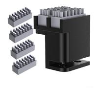 Composants de nettoyage de buse de rechange pour imprimantes 3D Bambu Lab P1P P1S X1C X1E avec brosse en aluminium et quatre inserts d'essuie-glace en silicone (B)