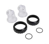 Composants d'insertion de pompe de circulation pour SPS25 SPS50 SPS75 SPS100 | Ensemble de couvercle de pré-filtre transparent à enfichable avec joints toriques et raccords à vis | Plastique
