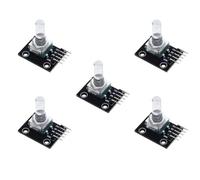 Composants EGBO - Module d'encodeur rotatif à 360 degrés, pour carte de développement de commutateur de capteur de brique KY-040 avec broches Ky 040(5pcs)