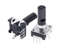 Composants Encodeur Rotatif EC12 À 360 Degrés, Encodeur Audio RE12, 3 Broches, 24 Positions, Non Avec Poignée De Commutateur À Bouton-poussoir(20mm Half handle,5pcs)