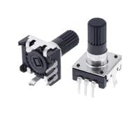 Composants Encodeur Rotatif EC12 À 360 Degrés, Encodeur Audio RE12, 3 Broches, 24 Positions, Non Avec Poignée De Commutateur À Bouton-poussoir(15mm Plum handle,5pcs)