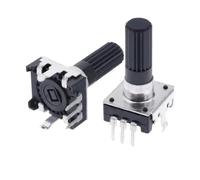 Composants Encodeur Rotatif EC12 À 360 Degrés, Encodeur Audio RE12, 3 Broches, 24 Positions, Non Avec Poignée De Commutateur À Bouton-poussoir(20mm Plum handle,5pcs)