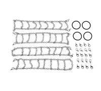 Composants Jouets RC Compatible Avec Axial Pour MN82 Pour MN78 Pour Trx4m 1/12 Échelle RC Chenille Voiture Mise À Niveau Pièces Pneus Chaîne À Neige Pour Métal Argenté