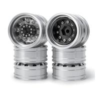 Composants Jouets RC Compatible avec Tamiya 1/14 RC Camion Remorque Tracteur Pneus Voiture 4 Pièces Moyeux Jante Roue Avant Arrière Pneus en Caoutchouc avec Inserts en Mousse