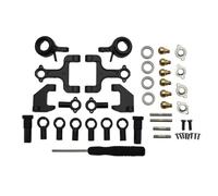 Composants Jouets RC Compatible avec WPL D12 D42 1/10 Pièces De Rechange pour Voitures RC Accessoires en Métal Supérieur Et Inférieur pour Ensemble De Coupelles De Direction À Bras Oscillant
