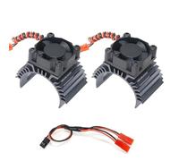 Composants Jouets RC Pour 1/10 1/12 540 550 3650 3660 3674 36 Mm Cache-moteur Électrique Sans Balais Avec Dissipateur Thermique Ventilateur Refroidissement Pièces Détachées Voitures RC(2PCS titanium)