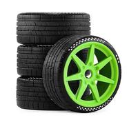 Composants Jouets RC Pour Arrma Pour Infraction Pour Limitless Pour Felony Convient Au Modèle Fsrc Gt Huannao X3gt 1/7 1/8 17mm 4 Pièces Pneus RC Mise À Niveau(Green)