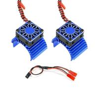 Composants Jouets RC Pour Axial Pour Traxxas Pour Tamiya Pour SCX10 Pour TRX4 1/8 1/10 380 540 550 3650 3660 3670 Ventilateur Refroidissement Moteur Pièces Détachées Voitures RC(Blue)