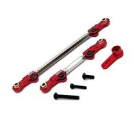 Composants Jouets RC Pour Hyper GO Pour MJX H12Y Biellette Direction Métal Bras Servo Accessoires Pièces Mise À Niveau Modèles Réduits Voitures Camions Buggies RC Crawlers(Red)