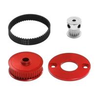 Composants Jouets RC Pour Tamiya Pour TT02 Pour TT-02 1/10 Entraînement Courroie Faible Bruit 16T 40T Système D'engrenages Transmission Modifier Les Pièces Mise Niveau Voiture RC(Red)