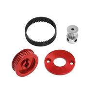 Composants Jouets RC pour Tamiya pour TT02 pour TT-02 1/10 Système D'engrenages Transmission À Entraînement par Courroie 16T 40T Pièces Mise Niveau Voiture RC(Red)
