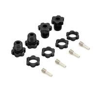 Composants Jouets RC Pour Traxxas Pour E-Revo Pour E-Maxx T-Maxx Pour Revo 3.3 Pour Slayer Pour Pro 4x4 Pour Summit XO-1 Adaptateur De Moyeu Hexagonal Cannelé Pièces Mise À Niveau(Black)