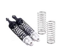Composants Jouets RC pour Traxxas pour Revo pour E-revo Slayer pour Buggy 1/10 2 Pièces Amortisseur Avant en Alliage D'aluminium 100mm Mise À Niveau Voiture RC(Silver)