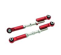 Composants Jouets RC pour Traxxas pour Slash pour Rustle 3644 3643 5539 Tiges Avant Acier Dur Réglage Hauteur Profondeur L'arrière Biellettes Direction Barre Carrossage(Red,Front Lower)