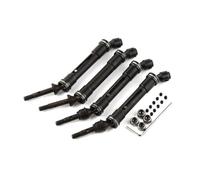 Composants Jouets RC pour Traxxas pour Slash pour Rustler pour VXL pour Stampede 4X4 1/10 Acier CVD Avant Arrière Arbre Transmission Assemblage Robuste RC(Black,Set)