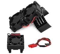 Composants Jouets RC Pour Traxxas Pour VXL-3s Pour Slash Pour Stampede Pour Rustler Pour Hoss 4×4 Velineon Refroidissement Moteur Double Kit Dissipateur Thermique Pièces RC(Black)