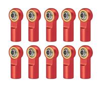 Composants Modèles RC Compatible avec AXIAL pour SCX10 D90 D110 pour Tamiya CC01 pour Racing 1/10 10 Pièces De Biellettes De Direction M3 en Métal pour Voiture De Piste RC(Red)